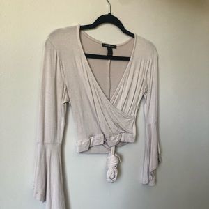 Sirens Light Beige Long Sleeve Top - Small